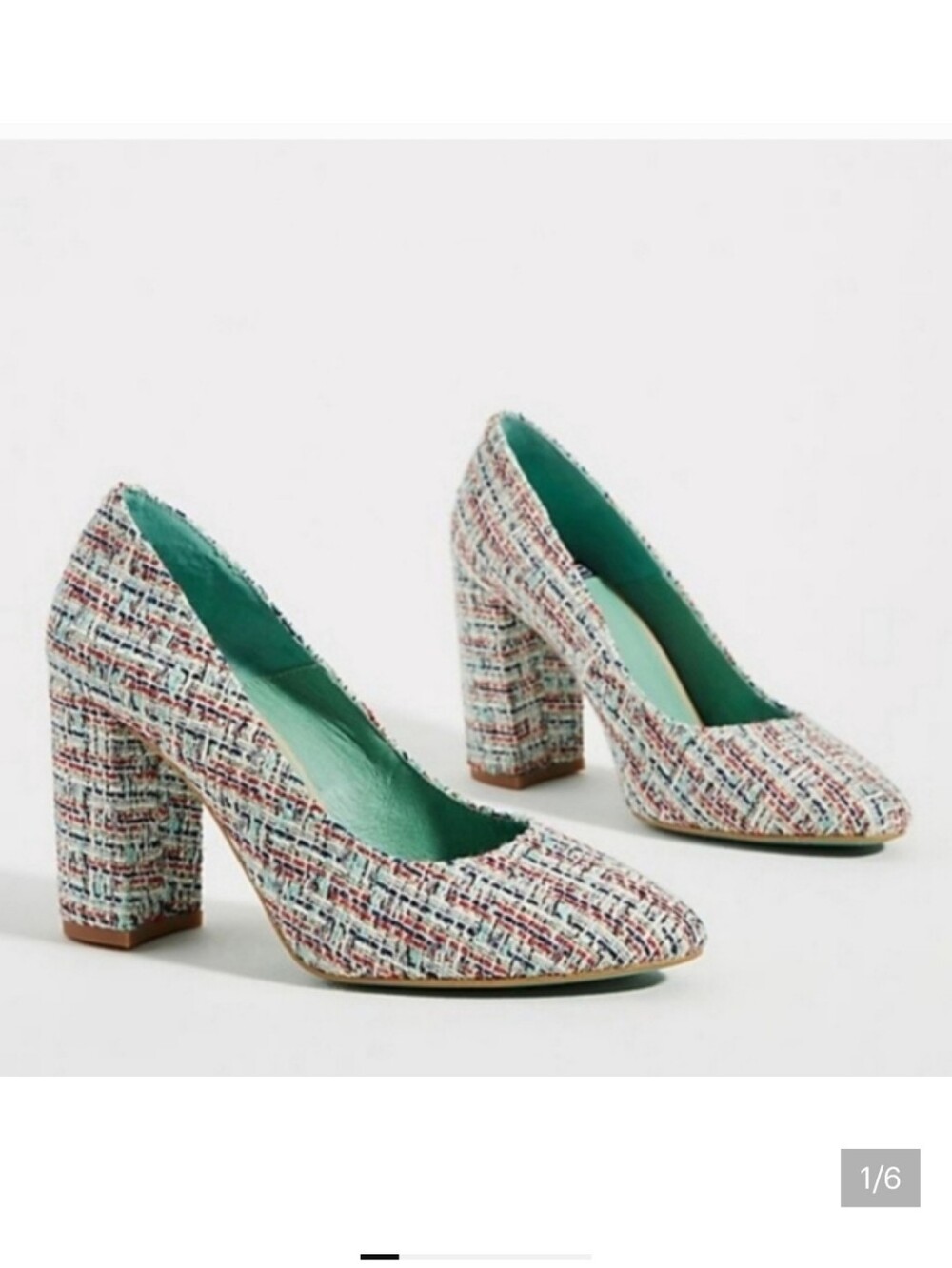Nwt anthropologie lab tweed heels sz 39